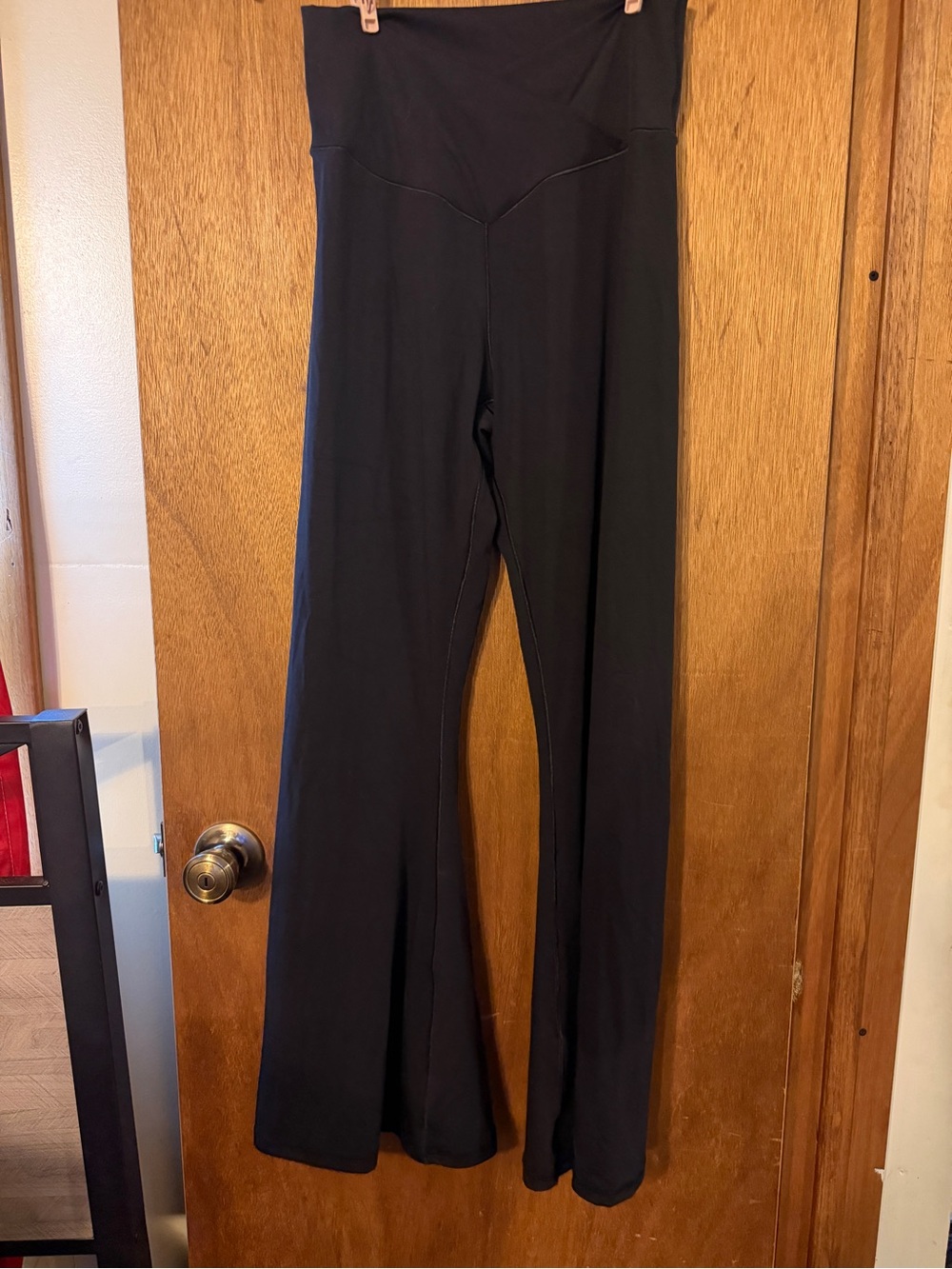 High-Waist Black Flared Yoga Pants Size Large by Sunzel BNWOT